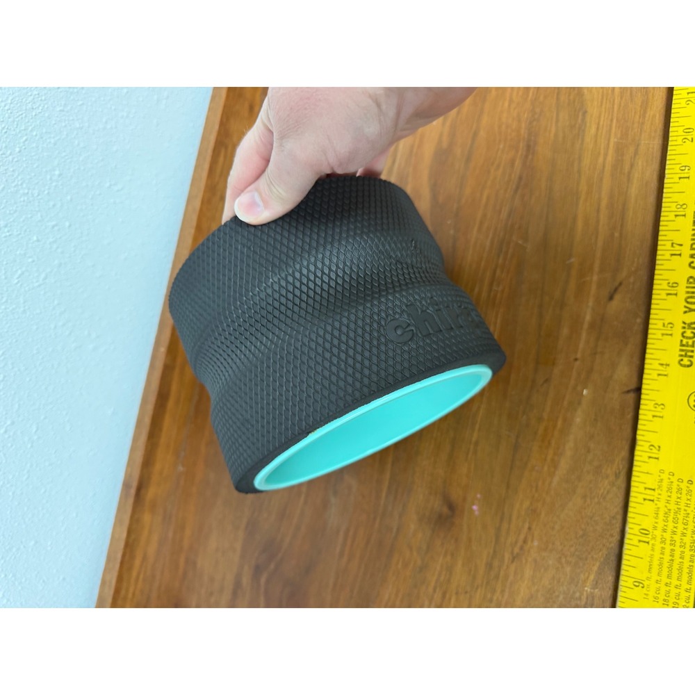 Chirp Wheel+ 6 Inch Deep Tissue Back Roller Teal Black Yoga Foam Muscle Relief - Picture 5 of 5